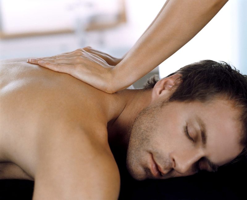 man having shoulder massage