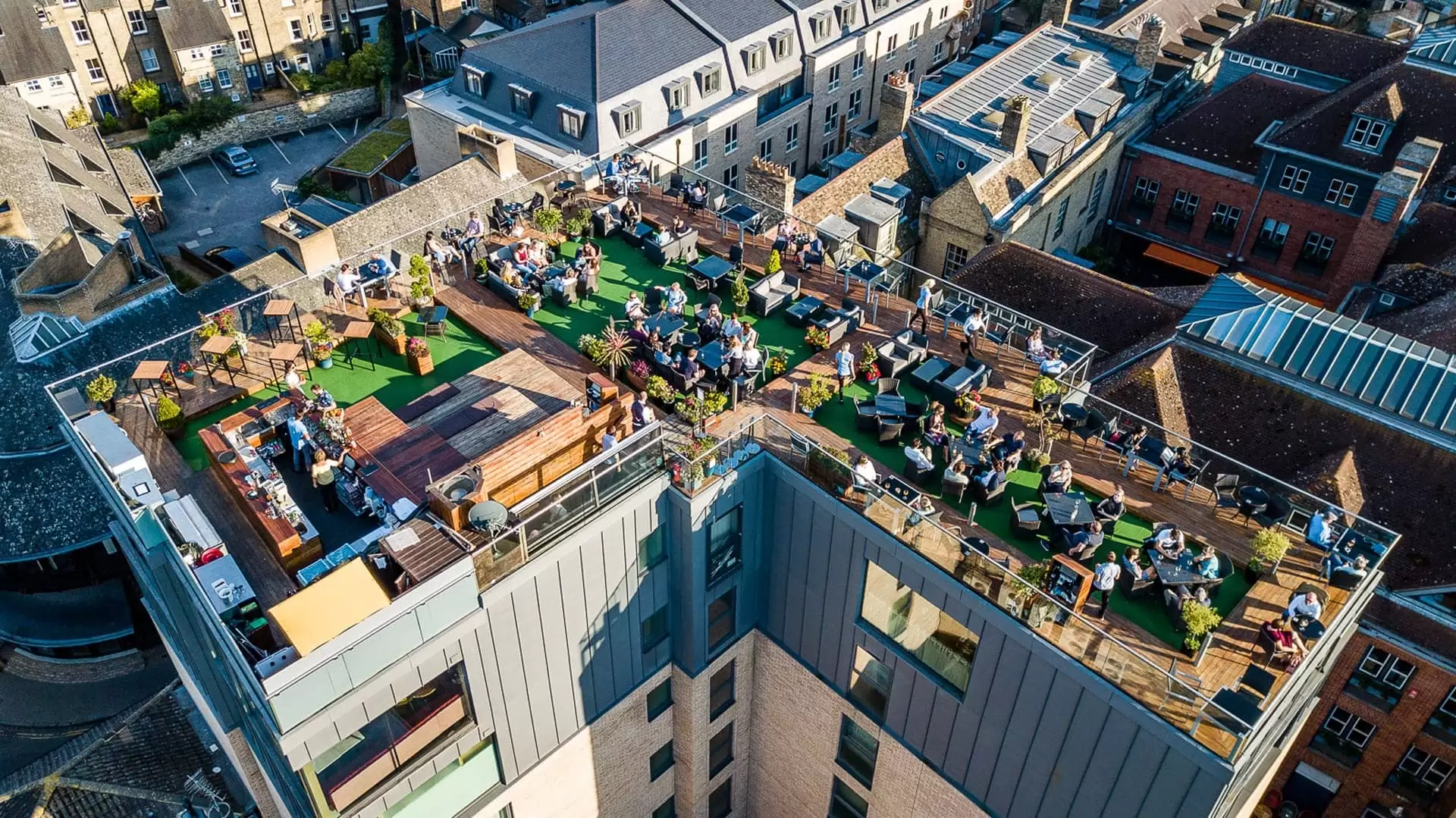 roof terrace at the varsity