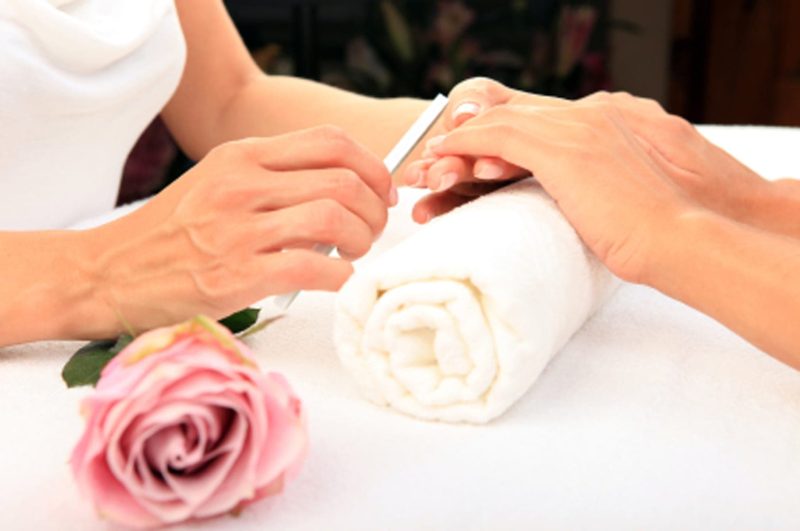 manicure at the spa