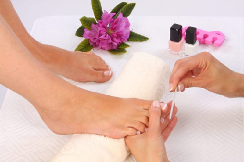 pedicure at spa