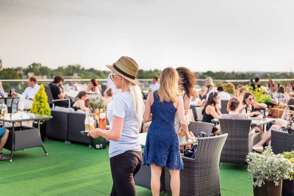 rooftop restaurant at Cambridge Varsity Hotel