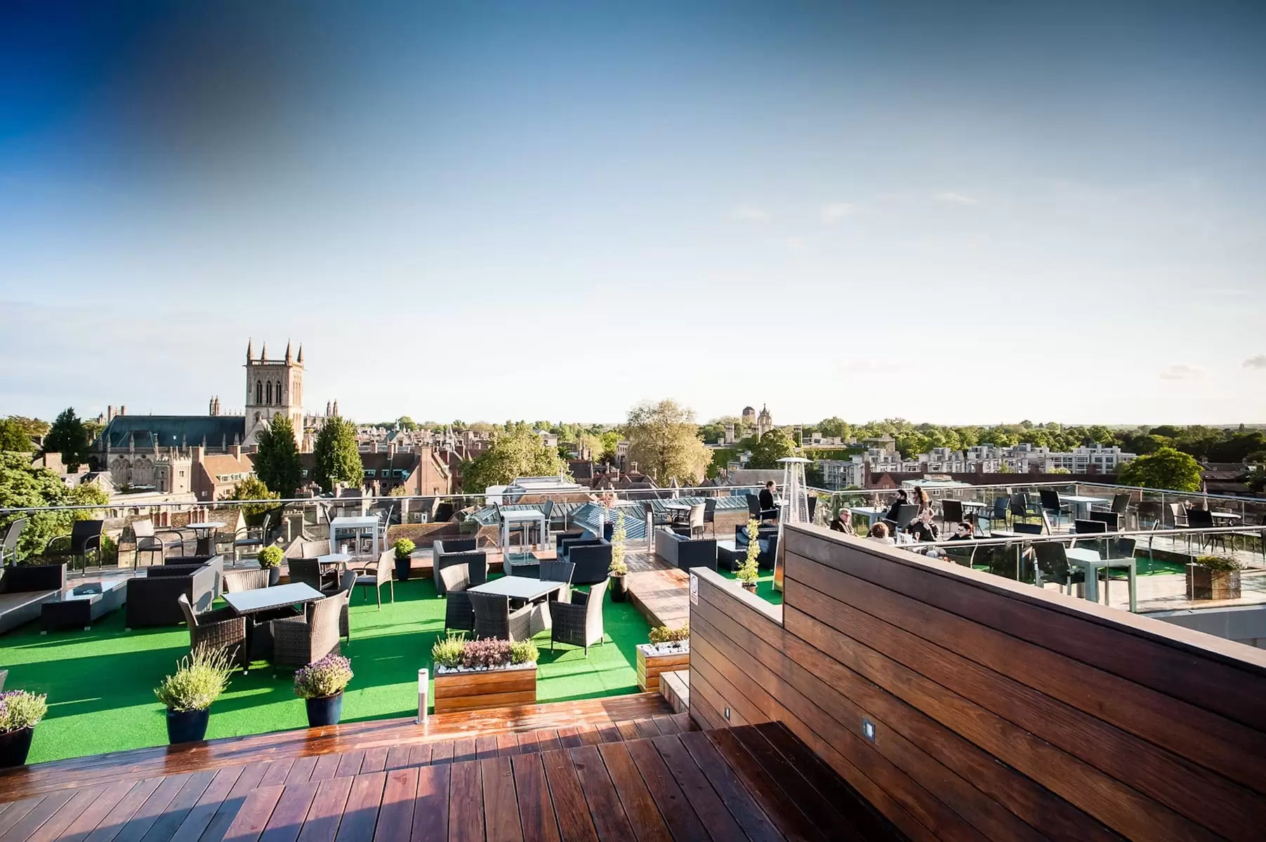 roof terrace at the varsity