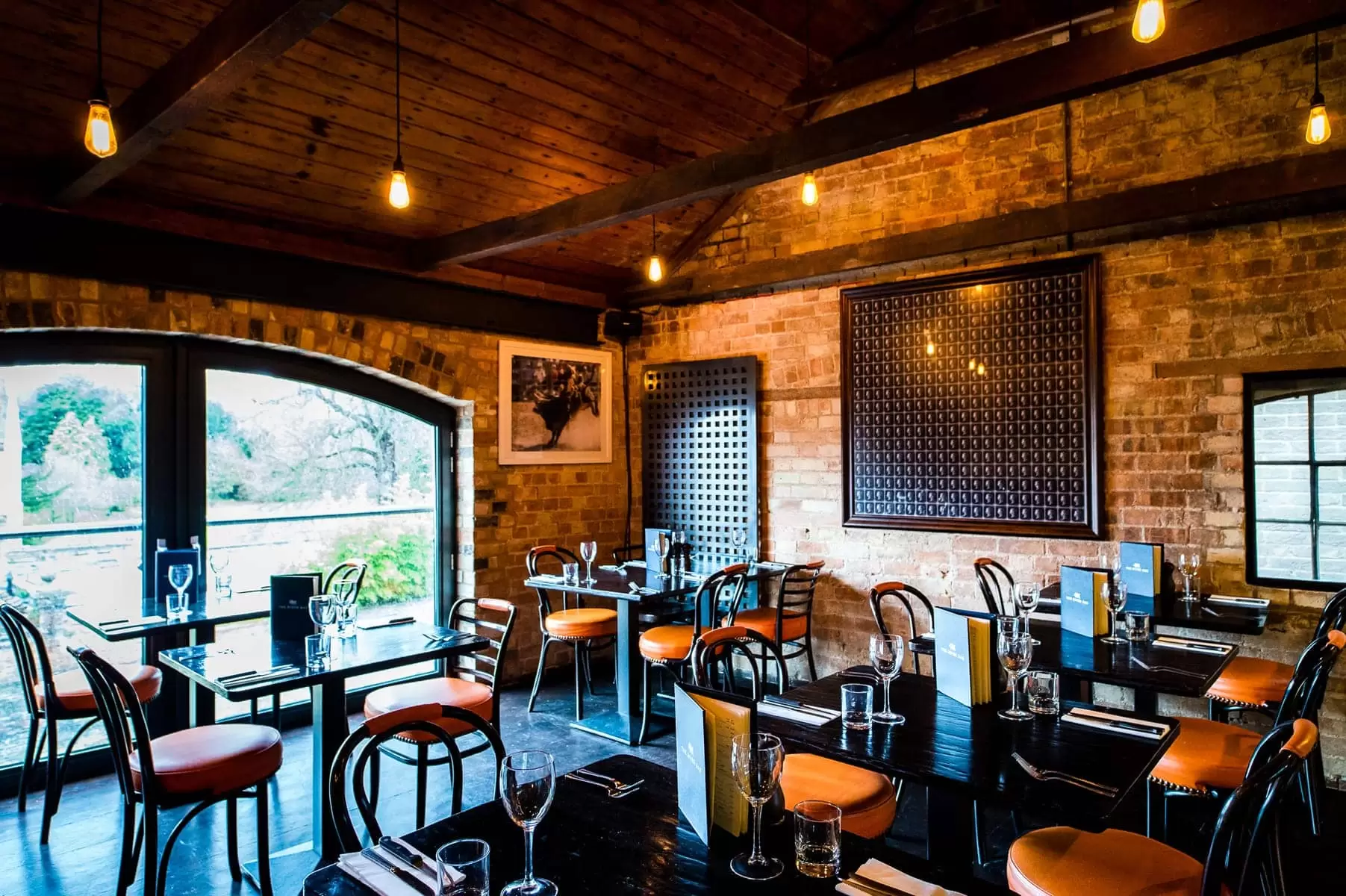 River Bar Steakhouse next to River Cam in Cambridge