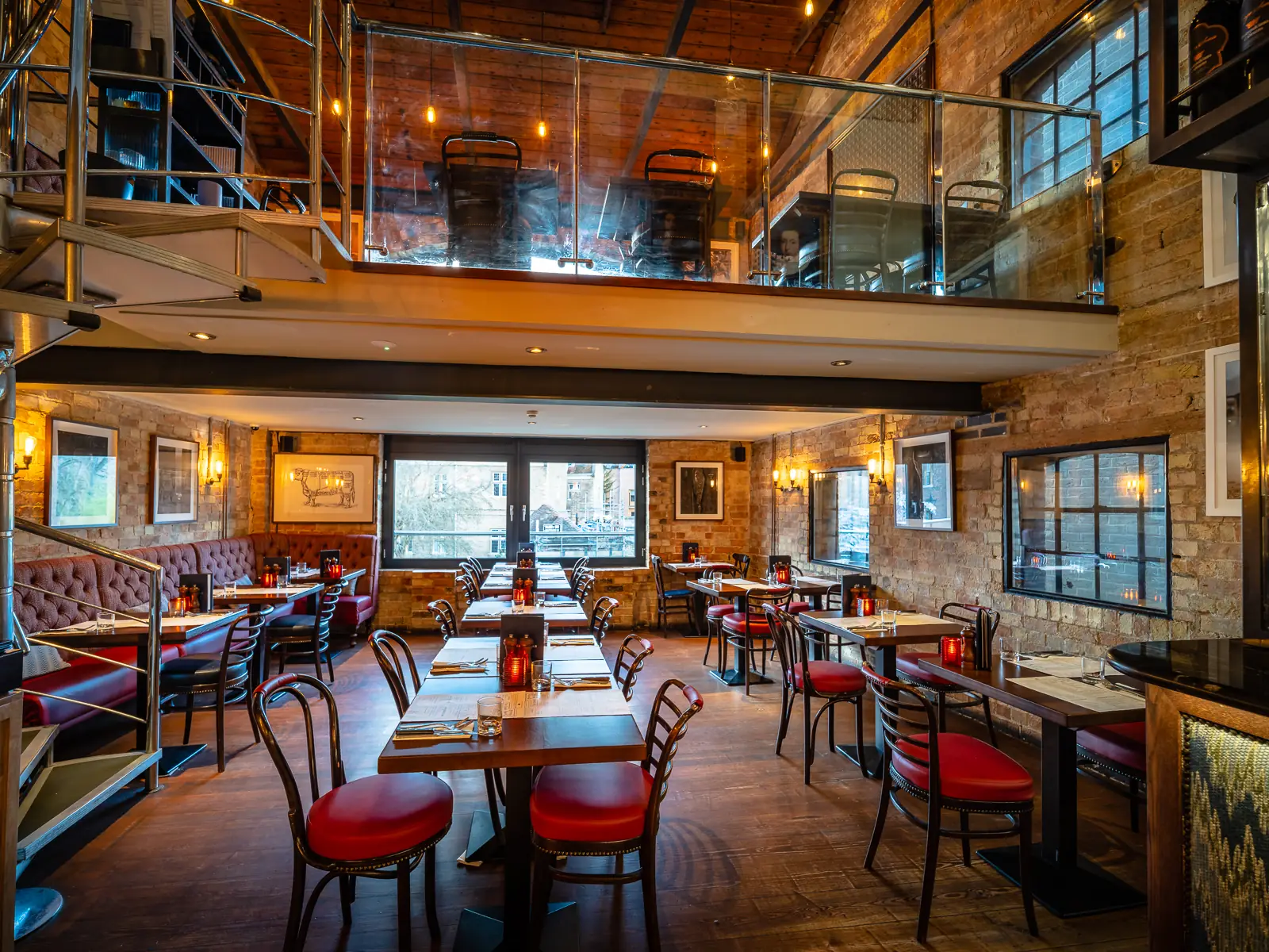 river bar steakhouse view of both upstairs and downstairs restaurant